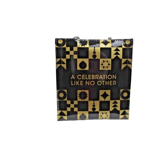 Bloomingdales Celebration Tote 150th Anniversary Exclusive Black Gold NEW - Picture 1 of 5